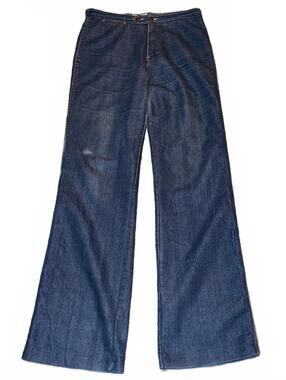 Vintage Bay Britches Stretch Dark Wash Flare Jeans 13/14 Y2K Wide Leg Denim
